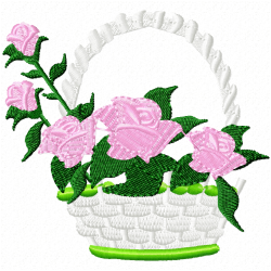 Vase For Flowers Embroidery Design 1 Vase For Flowers Embroidery Design 1